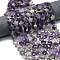 Natural Amethyst Beads Strands, Faceted, Star, with Seed Beads, 13~14.5x14~14.5x5.5~6mm, Hole: 1.2mm, about 27pcs/strand, 15.55''(39.5cm)