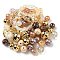 Acrylic Beads, Mixed Shapes, Brown, 8~51x8~51x6~27.5mm, Hole: 1.8~3.8mm, about 163pcs/350g, 350g/bag