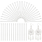 200Pcs 304 Stainless Steel Flat Head Pins, Stainless Steel Color, 70x0.7mm, Head: 1.5mm