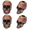 OLYCRAFT 4Pcs Skull Paracord Beads Brass European Beads Large Hole Beads 6mm Hole Paracord Beads Red Copper Skeleton Beads DIY Jewelry Charms Accessories for Bracelet Necklace Jewelry Making