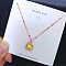 Colorful Rhinestone Pendant Necklace Minimalist Style Fashion Jewelry