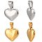 10Pcs 2 Colors 304 Stainless Steel Pendants, Heart, Golden & Stainless Steel Color, 19.5x20x5.5mm, Hole: 10x4.5mm, 5pcs/color