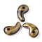 Natural Tiger Eye Pendants, Magatama, 30x18x8~11mm, Hole: 3~4mm