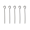 Tarnish Resistant 304 Stainless Steel Eye Pin, Stainless Steel Color, 25mm, Hole: 2mm, Pin: 0.7mm