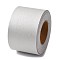 GORGECRAFT 50mm x 2m Leather Strap for Crafting 1.7mm Thick Flat Leather Cord Double-Sided Lychee Grain Imitation Leather Strips for DIY Craft Guitar Belts Handle Making Gift Wrapping, Grey White