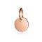 Ion Plating(IP) 304 Stainless Steel Pendants, with Jump Ring, Manual Polishing, Flat Round Charm, Stamping Blank Tag, Rose Gold, 8x1mm, Hole: 3.5mm