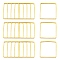 Square Brass Linking Rings, Nickel Free, Golden, 15x15x1.1mm