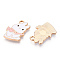 Alloy Enamel Pendants, Cadmium Free & Nickel Free & Lead Free, Light Gold, Rabbit with Cloak, Pink, 19.5x14.5x2mm, Hole: 2mm