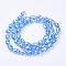 Electroplate Glass Beads Strands, AB Color Plated, Faceted Teardrop, Light Sky Blue, 15x10mm, Hole: 1mm, 46~48pcs/strand, 69~72cm