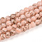 Baking Painted Glass Beads Strands, Round, Drawbench Style, Light Salmon, 7.5~8.5mm, Hole: 1.2~1.4mm