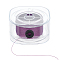 Waxed Cotton Thread Cords, Round, Purple, 0.2mm, about 218.72 Yards(200m)/Roll