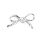 Rack Plating Brass Pendants, Cadmium Free & Lead Free, Long-Lasting Plated, Bowknot Charms, Platinum, 17x29.5x7mm, Hole: 3x2mm