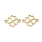 201 Stainless Steel Connector Charm, Clover Link, Golden, 11.5x16x1mm, Hole: 1.5mm