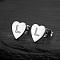 Heart 201 Stainless Steel Stud Earrings, Stainless Steel Color, Letter L, 10x10mm