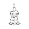 Halloween 201 Stainless Steel Pendants, Anti-Tarnish, Candle, 31x17x1mm, Hole: 1.4mm