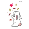 Anmial Theme Removable Temporary Water Proof Tattoos Paper Stickers, Rabbit Pattern, 10.5x6cm