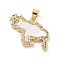 Brass Micro Pave Cubic Zirconia Pendants, Venezuela Map Charms, with Shell, Cadmium Free & Lead Free, Rack Plating, Long-Lasting Plated, Real 18K Gold Plated, 16.5x23x2mm, Hole: 5x3.5mm
