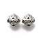 Brass Beads, Cadmium Free & Nickel Free & Lead Free, Rhombus, Real Platinum Plated, 8x7x6mm, Hole: 1mm