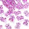 Transparent Acrylic Pendants, AB Color Plated, Bear, Medium Orchid, 20x13.5x10.5mm, Hole: 1.4mm, about 400pcs/500g