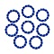 Aluminum Quick Link Connectors, Twisted Round Ring, Dark Blue, 24~24.5x3.5~4mm, Inner Diameter: 17~17.5mm