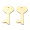 304 Stainless Steel Pendants, Laser Cut, Key, Golden, 35x18.5x1mm, Hole: 1.2mm