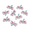 Alloy Enamel Pendants, Dragonfly, Lead Free & Cadmium Free & Nickel Free, Platinum, Colorful, about 18mm long,24mm wide,1mm thick,hole:2mm