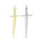 Rack Plating Alloy Enamel Pendants, Sword with Skull, Mixed Color, 50.5x16x5mm, Hole: 1.8mm