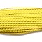3-Ply PU Leather Braided Cord, Flat, Yellow, 5x1.5mm, about 107.17 Yards(98m)/Bundle