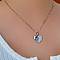 Brass Pave Cubic Zirconia Heart Pendant Necklaces for Women, Platinum, Green, 15.75 inch(40cm)