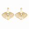 Rack Plating Alloy Pendants, Cadmium Free & Lead Free, Leaf, Light Gold, 23x22x1mm, Hole: 1.8mm