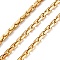 304 Stainless Steel Boston Link Chains, with Spool, Soldered, PVD Vacuum Plating, Real 18K Gold Plated, 7.5x5x2.3mm, about 32.81 Feet(10m)/Roll