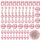 OLYCRAFT 280Pcs 8 Styles Pink Glass Sewing Rhinestone Flatback Sewing Claw Crystal Rhinestones Teardrop Flat Round Oval Horse Eye Sewing Crystal Rhinestone for Shoes Clothes Wedding Dress Handbags