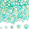 1830Pcs 5 Sizes ABS Imitation Pearl Beads Pearl Loose Beads Green Round Plastic Gradient Faux Spacer Pearls Bead Bulk for Jewelry Making Beading Decoration Friendship Party Crafts DIY
