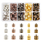 Brass Cord Ends, Mixed Color, 9~13x6~10mm, 150pcs/box