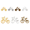 Alloy Pendants, Bicycle, Mixed Color, 70pcs/box