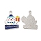 Christmas Alloy Enamel Pendants, Platinum, Snowman, 20.5x16x1mm, Hole: 1.6mm