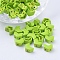 Spray Painted Alloy Multi-Strand Links, for Tile Elastic Bracelets Making, Arrow, Lime, 8x5x4mm, Hole: 1mm