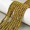 Natural Yellow Green Opal Beads Strands, Faceted, Round, 4mm, Hole: 0.6mm, about 97pcs/strand, 15.35''(39cm)