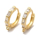 Серьга-кольцо из латуни с микропаве из кубического циркония ZIRC-C002-04G-1