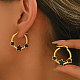 Стильные серьги-кольца из нержавеющей стали 201 SL4993-4