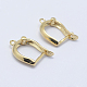 Латунные серьги-кольца с застежкой сзади KK-F728-09G-NF-1
