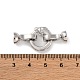 Латунные микро проложить кубического циркония раз за застежками KK-C076-02P-3