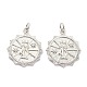 Латунные микропаве прозрачные подвески с фианитом ZIRC-L091-091P-1