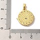 Подвеска из латуни с микропаве из кубического циркония KK-U027-15G-3