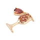 Кубический цирконий из латуни со стеклянными подвесками KK-Q026-24G-2