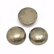 Полукруглый природных пирита кабошонов G-I125-09-10x4mm-1