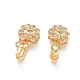 Латунный микро pave прозрачный кубический цирконий ZIRC-L093-28G-1