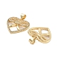 Подвески из латуни с прозрачным фианитом KK-U009-05D-G-2