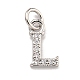 Буквица из латуни с подвесками из кубического циркония KK-Q814-26L-P-1