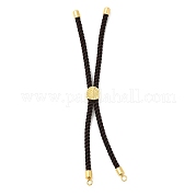 Серебряные браслеты из витого нейлонового шнура DIY-B066-03G-08